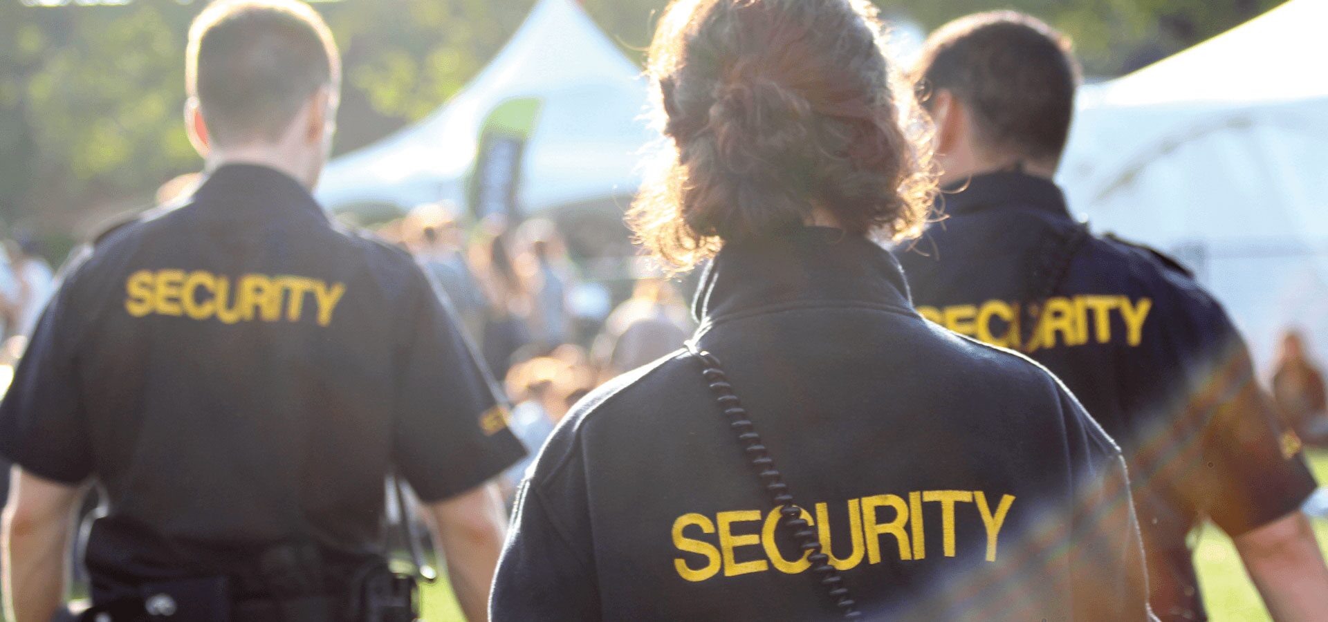 EventMedix security officers watching the crowd at an outdoor event